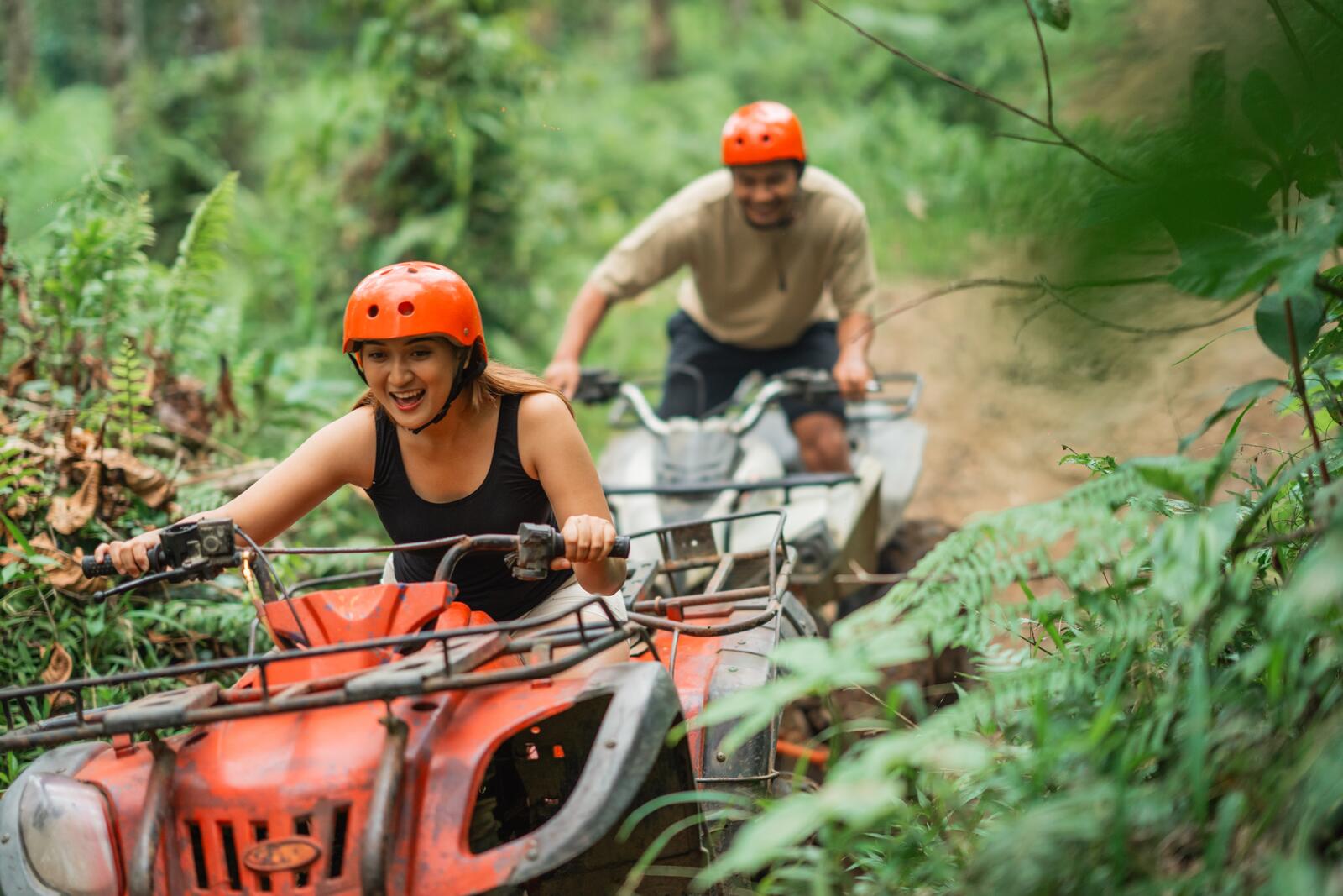 A couple enjoying an ATV bike ride in Hua Hin 